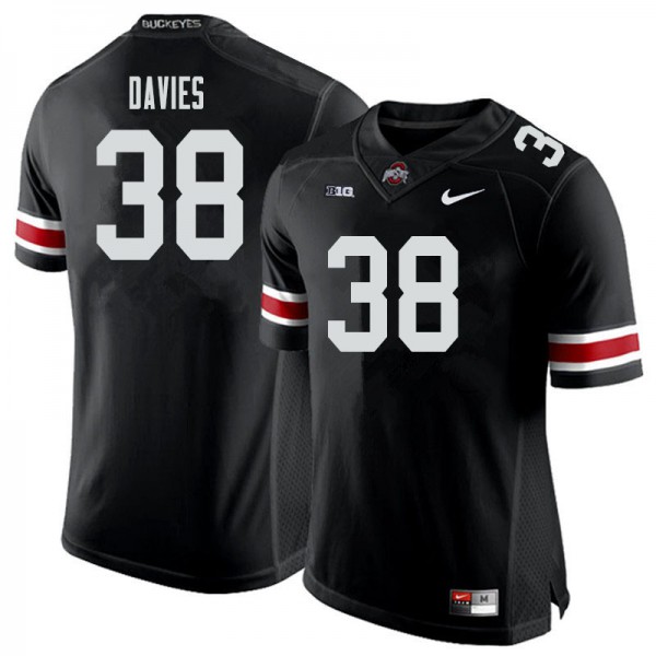 Ohio State Buckeyes #38 Marvin Davies Men Stitch Jersey Black OSU43061